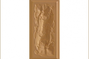 Kafel SECESJA środkowy połówka brzoskwinia 11x22 cm